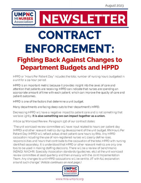 MNA-UMPNC August 2023 Newsletter