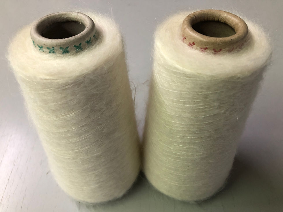 50% Mohair 20% Merino 30% Polyamid Nm10 " Cigno "