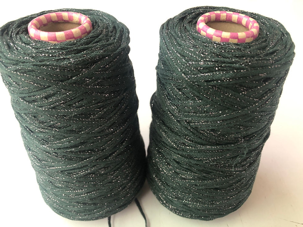 100% Baumwolle + Lurex Nm5