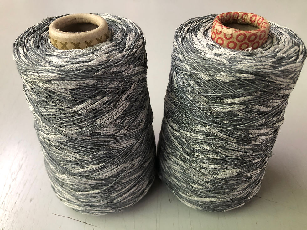 100% Baumwolle + Lurex Nm3,2