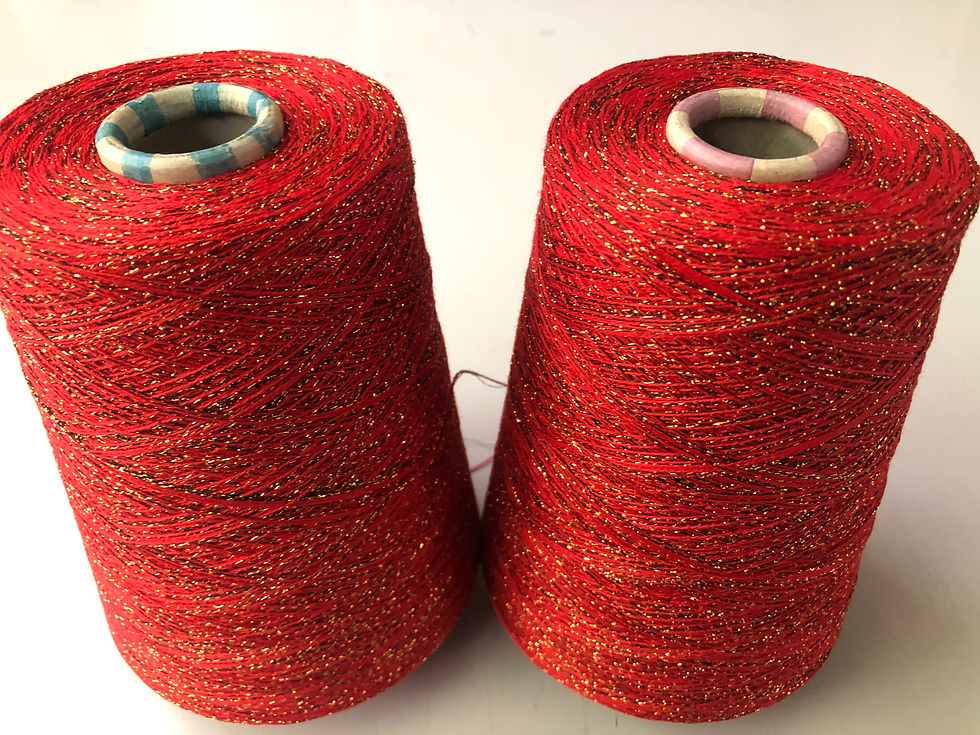 Baumwolle Polyacryl Nm 30/2 + Lurex