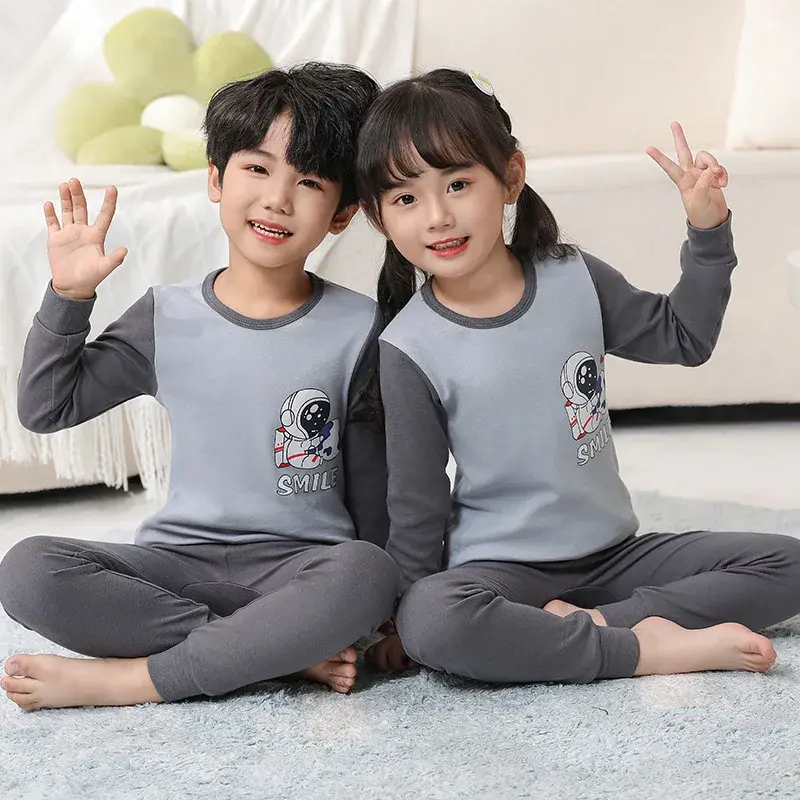 Thumbnail: Autumn Winter Baby Girl Clothes Pajamas Sets Boys Pyjamas Kids Homewear Cotton