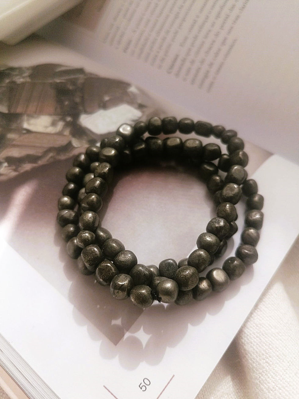 Pulseira de Pirite **A Chave para Expandir a tua Energia **