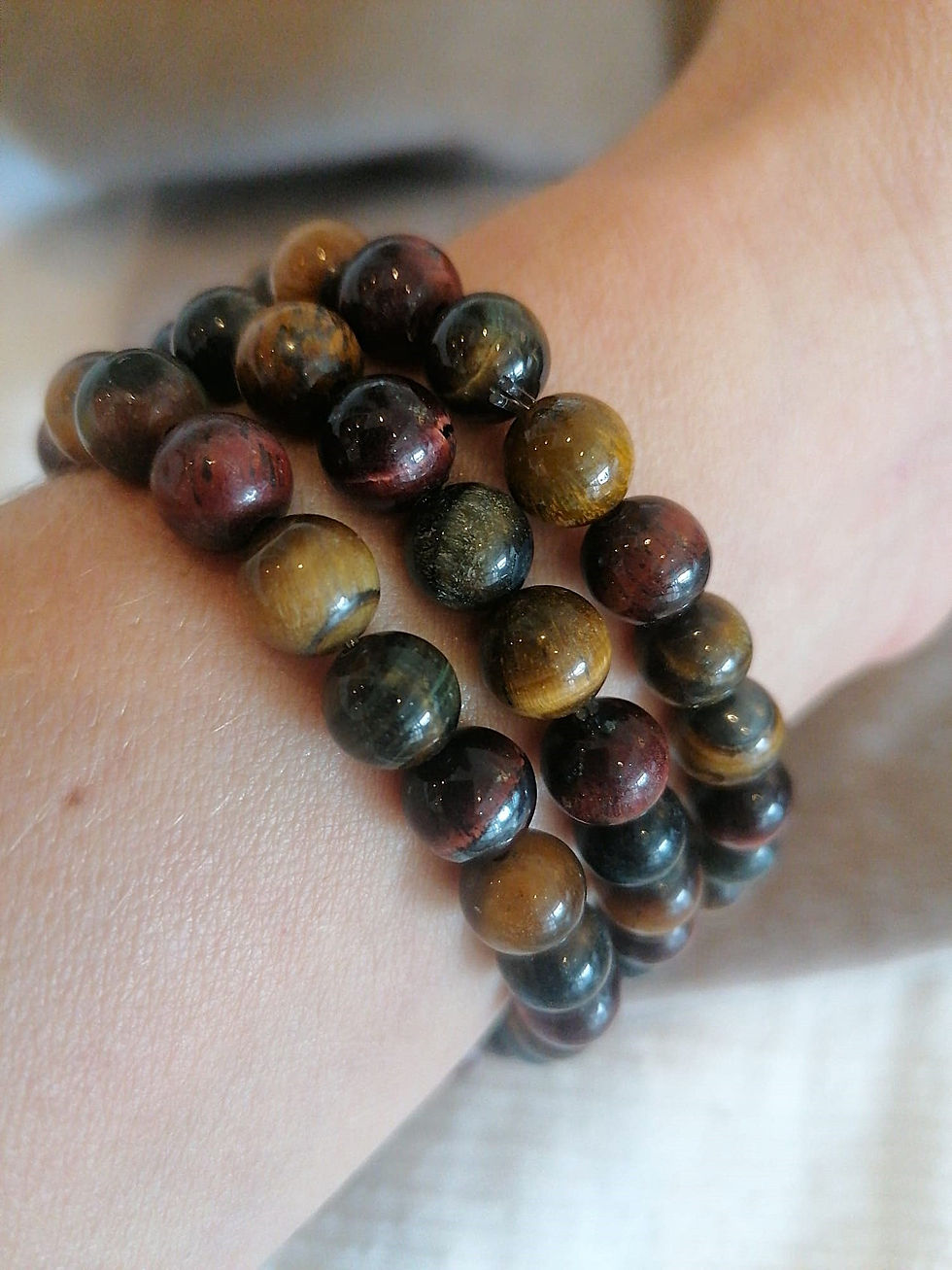 Miniatura: Pulseira de Olho de Tigre, Olho de Falcão e Olho de Boi