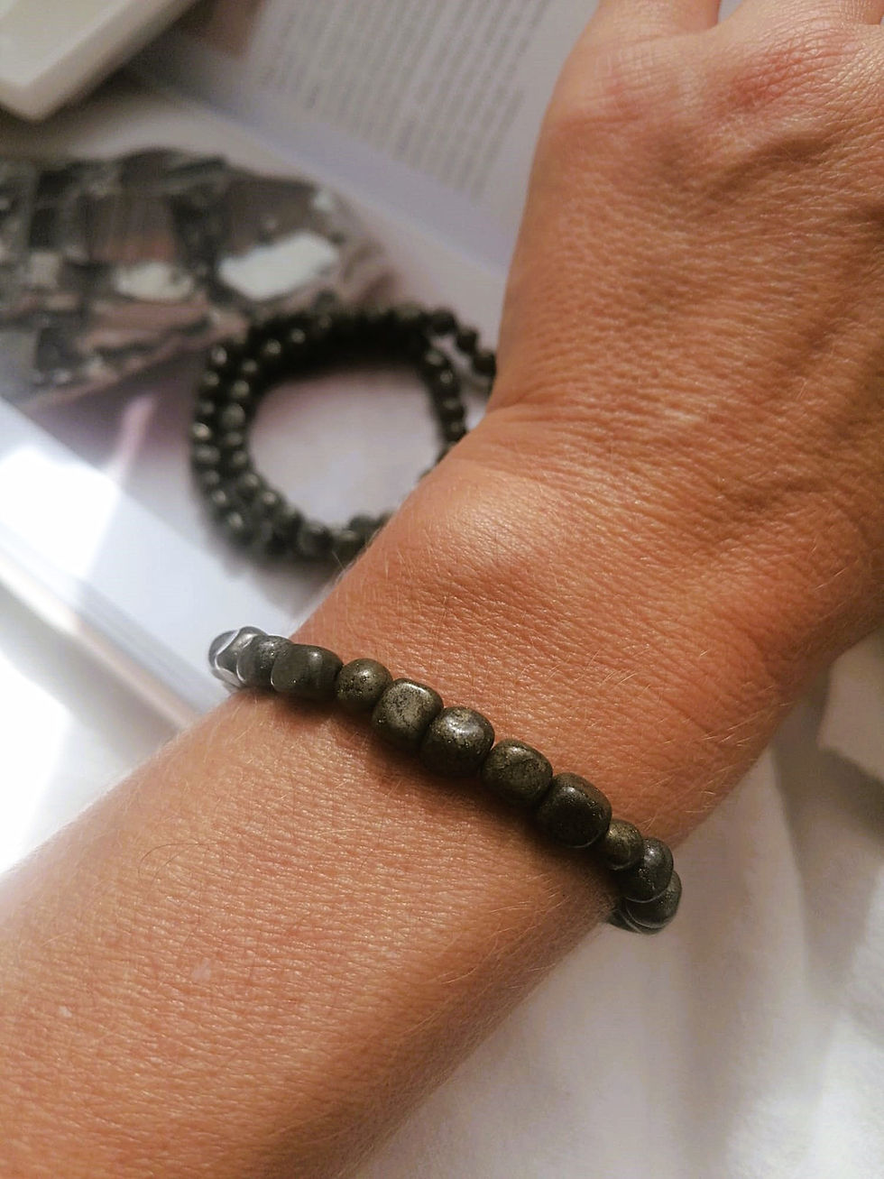 Pulseira de Pirite **A Chave para Expandir a tua Energia **