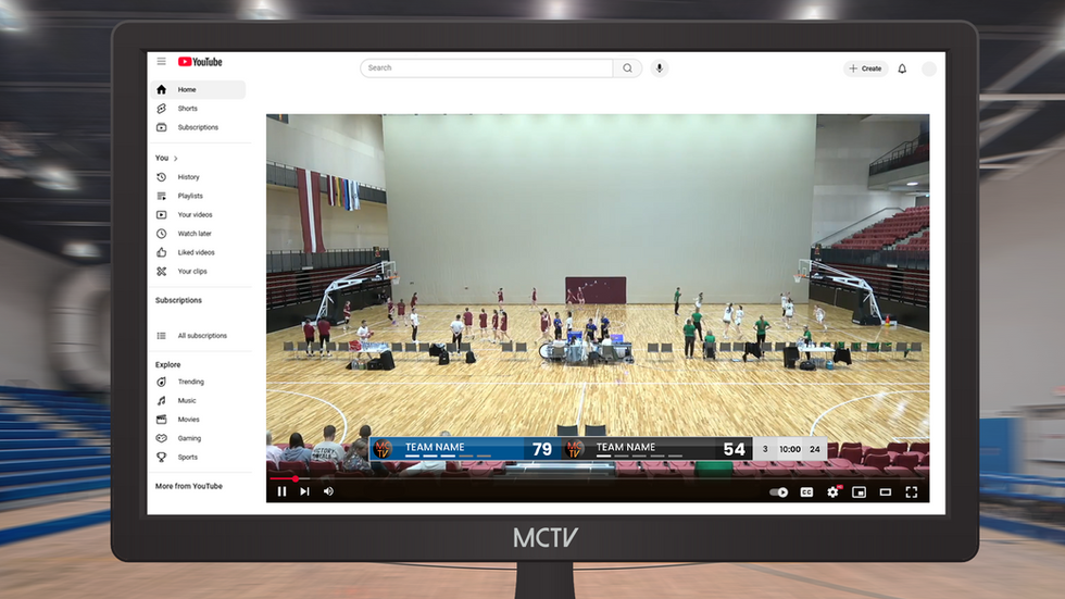 GT Title Designer basketball scoreboard template for live streaming