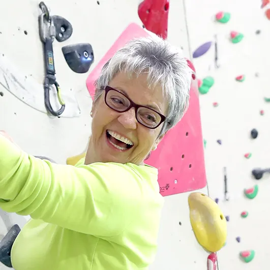 Beatrice beim Paraclimbing