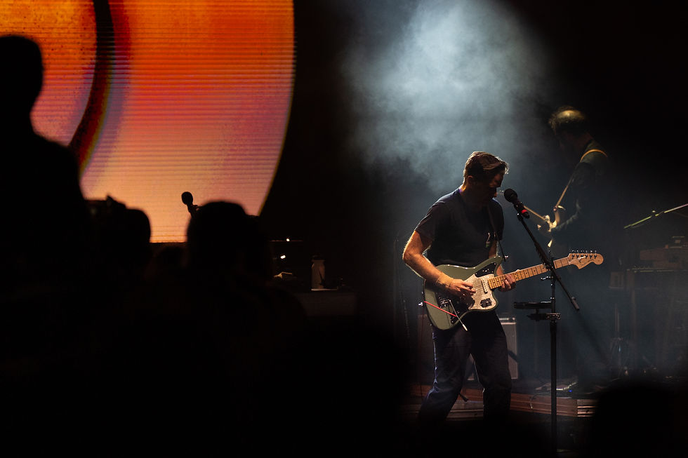 Benjamin Gibbard performed at Bumbershoot under the spotlight with Death Cab for Cutie on Sep. 6. Death Cab closed out Bumbershoot on Sunday with an incredibly emotional performance that lasted around 75 minutes as the final set for their North American tour. (Photo by Elias Markham.)