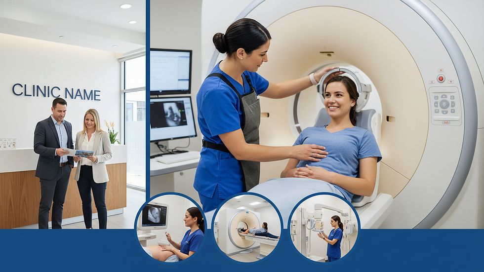 Close-up view of diagnostic imaging machine in a clinical setting