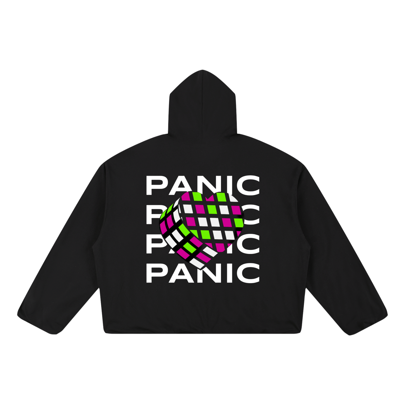 Panic Love - Boxy Gather-Hem Hoodie