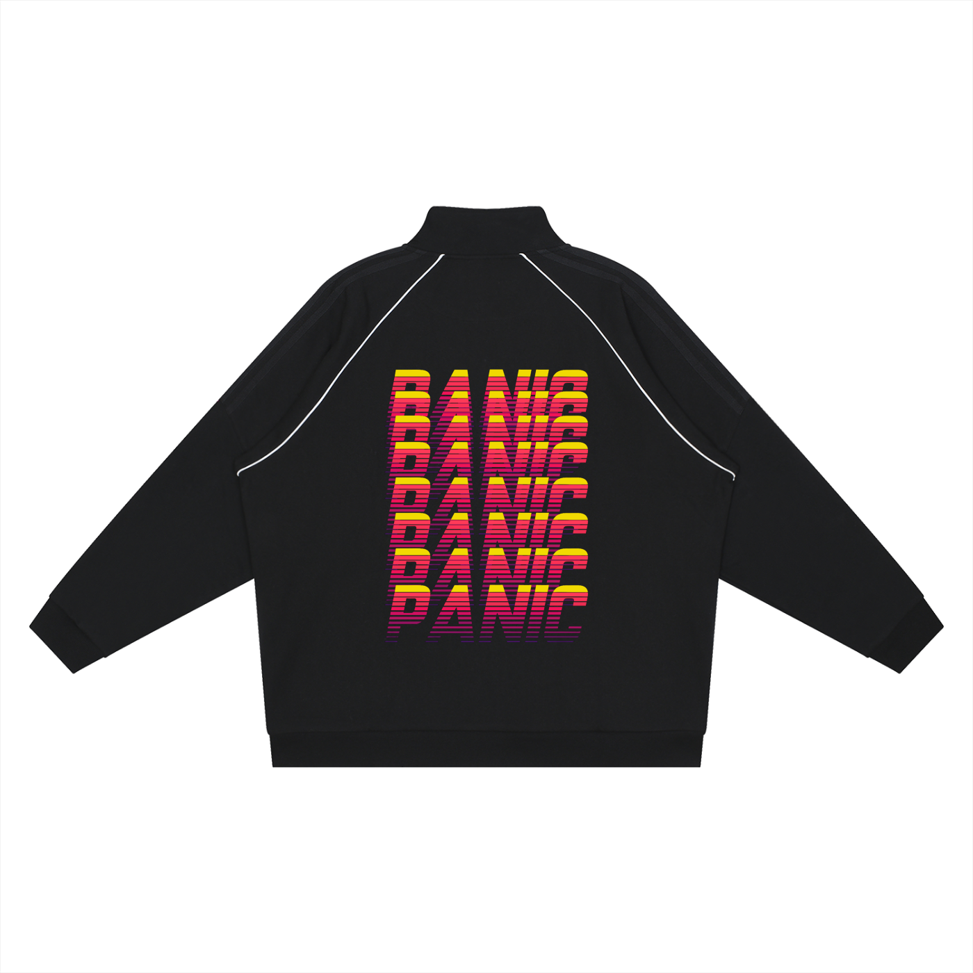 Reflection Striped Raglan Sleeve Jacket