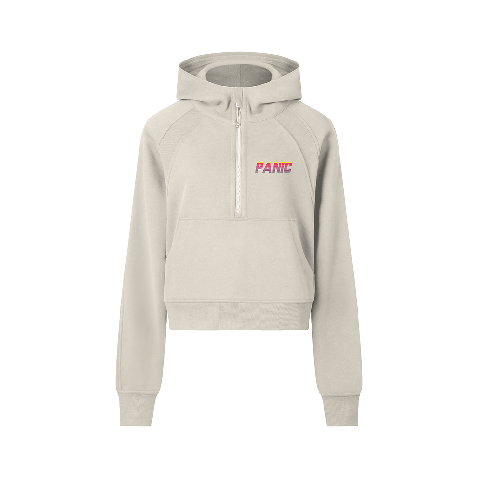Thumbnail: Cropped Half-Zip Hoodie
