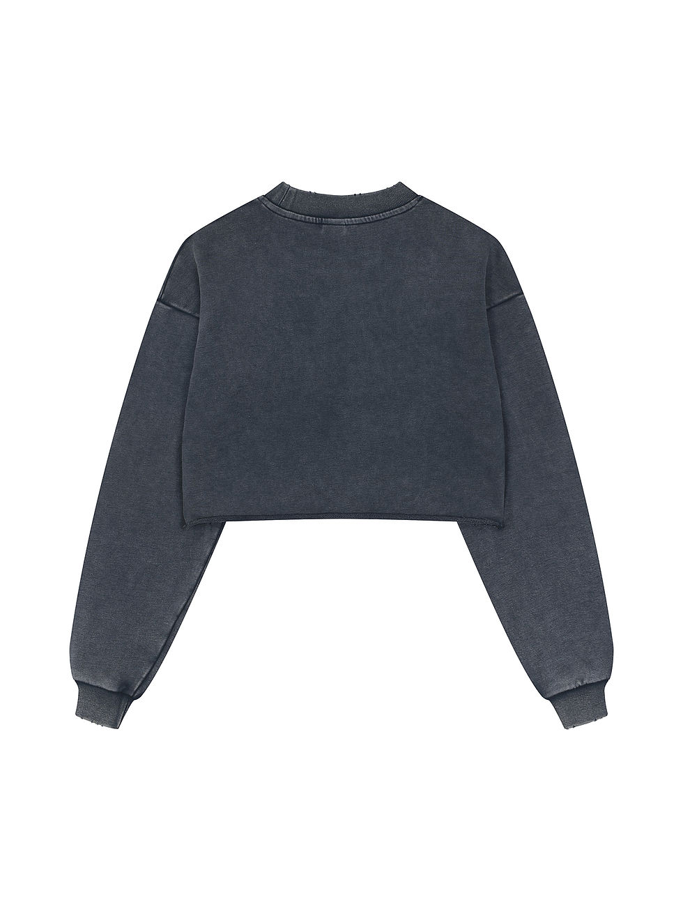 Thumbnail: Snow Washed Raw Edge Cropped Sweatshirt