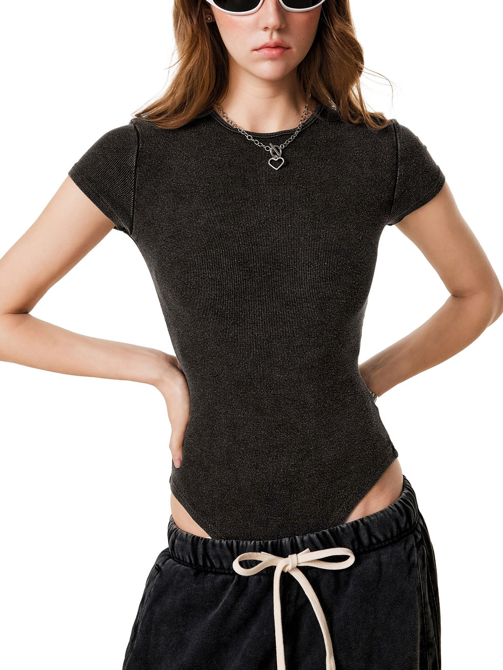Thumbnail: Panic Mineral Wash Crewneck Bodysuit