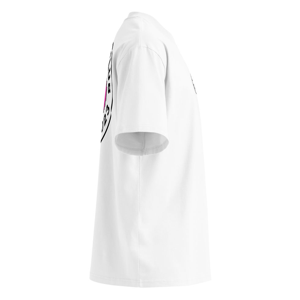 Thumbnail: Panic Club - Women's organic oversized high neck t-shirt