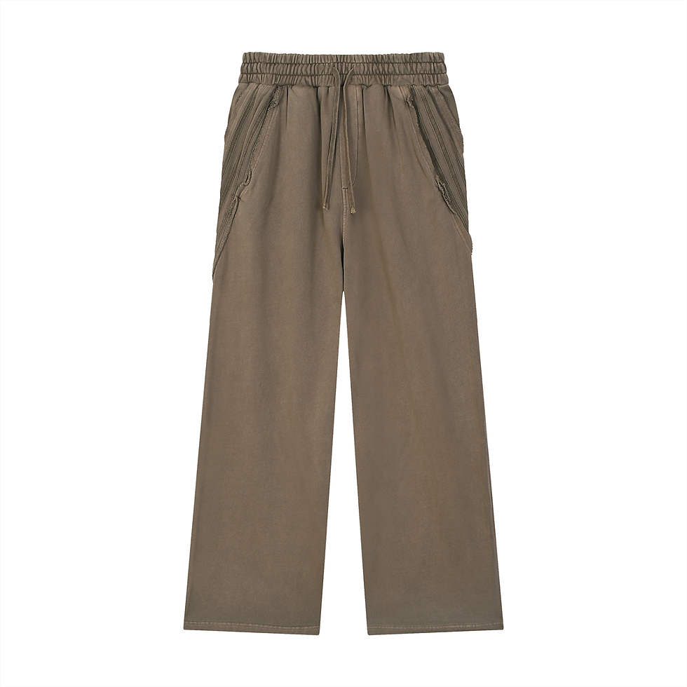 Thumbnail: Snow Washed Tape Raw Edge Sweatpants
