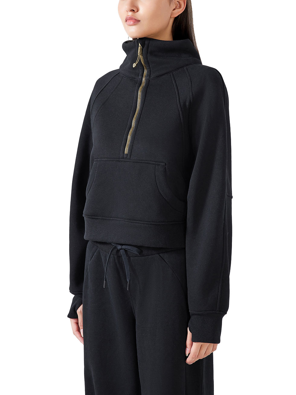 Thumbnail: Cropped Half-Zip Sweatshirt