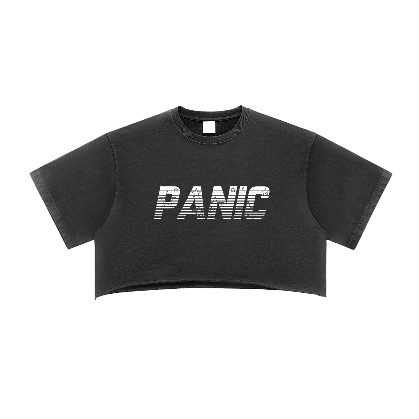 Snow Washed Raw Edge Crop Top