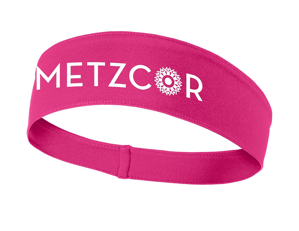 Thumbnail: a pink headband with Metzcor written in white.
