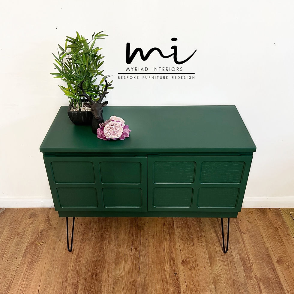 Thumbnail: Green Mid Century Modern Nathan sideboard, TV unit, drinks cabinet, refurbished