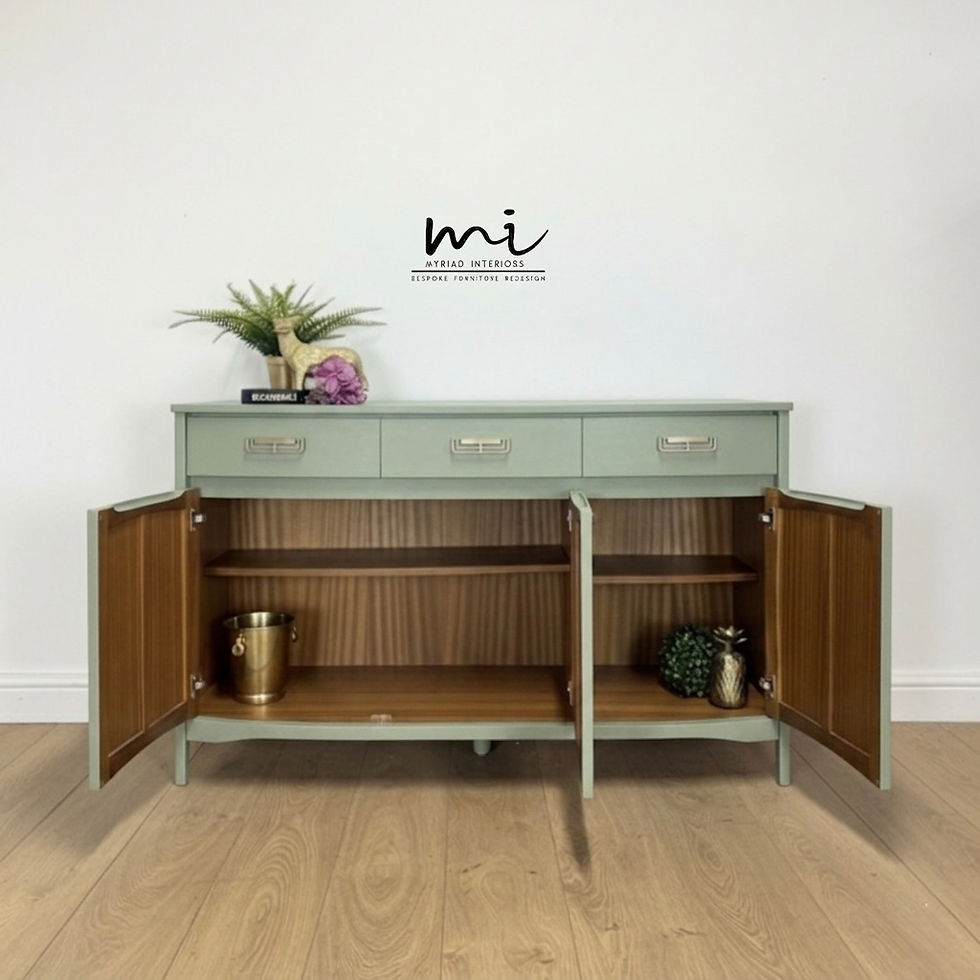 Thumbnail: Pale Sage Green Nathan sideboard, tv stand media unit, drinks cabinet