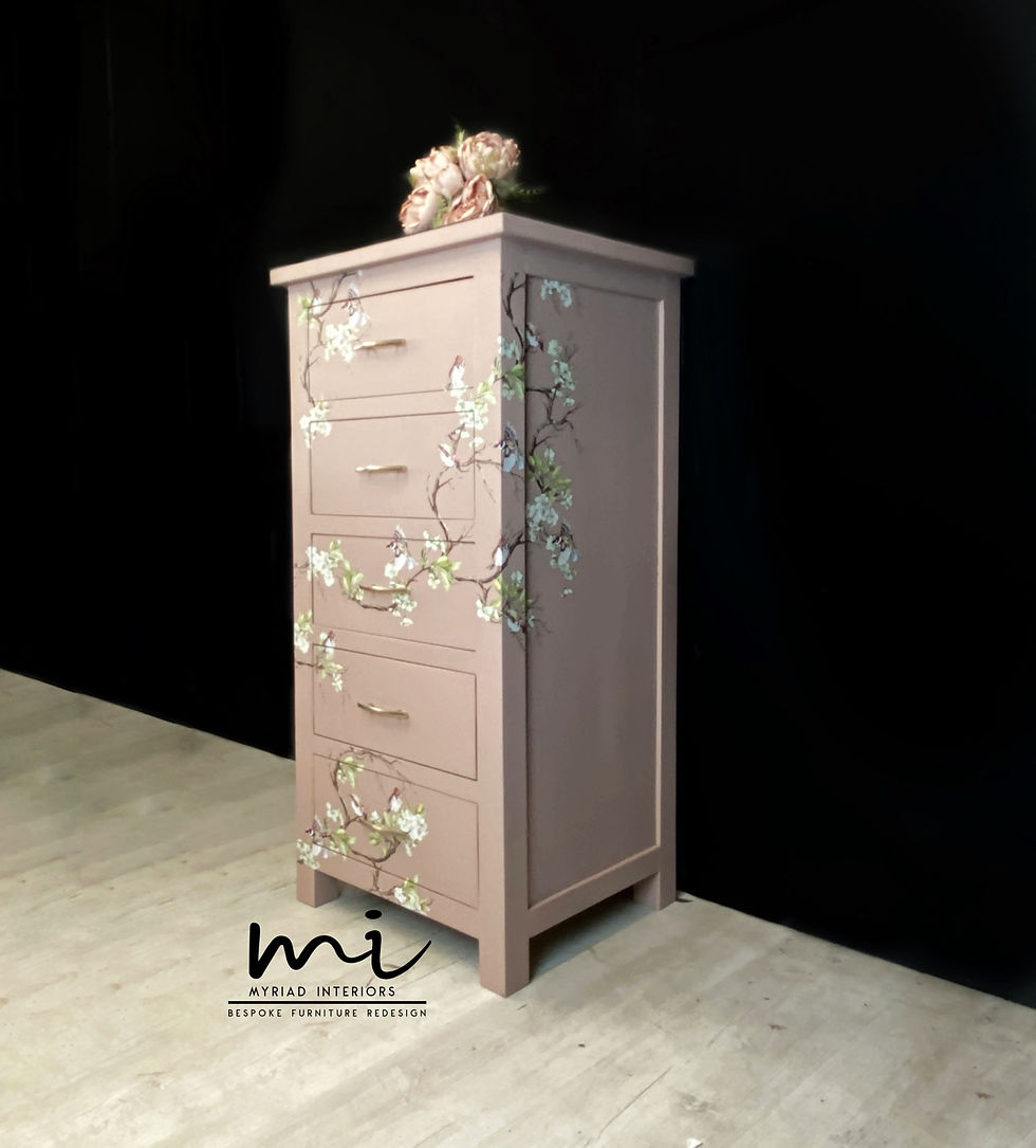 Thumbnail: Solid oak tall chest of drawers