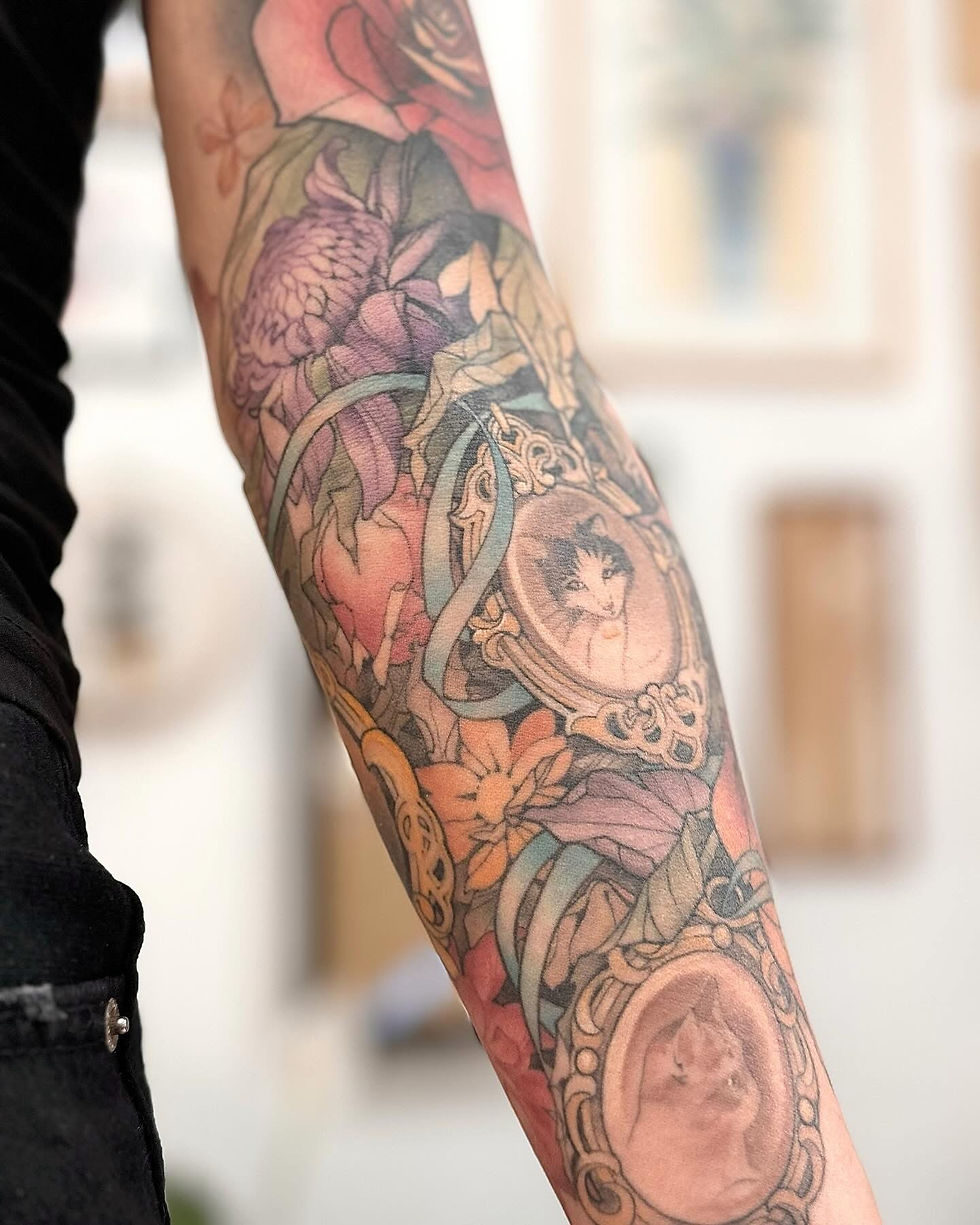 Dry flowers tattoo