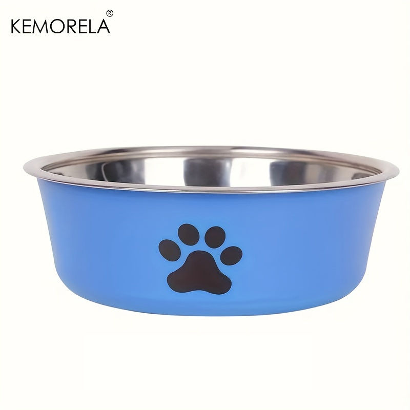 Thumbnail: KEMORELA Non-Slip Stainless Steel Pet Bowl for Large Medium Small Dogs And Cats 