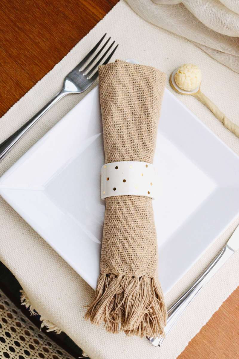 Miniatura: Porta Guardanapo Petit Pois Ouro