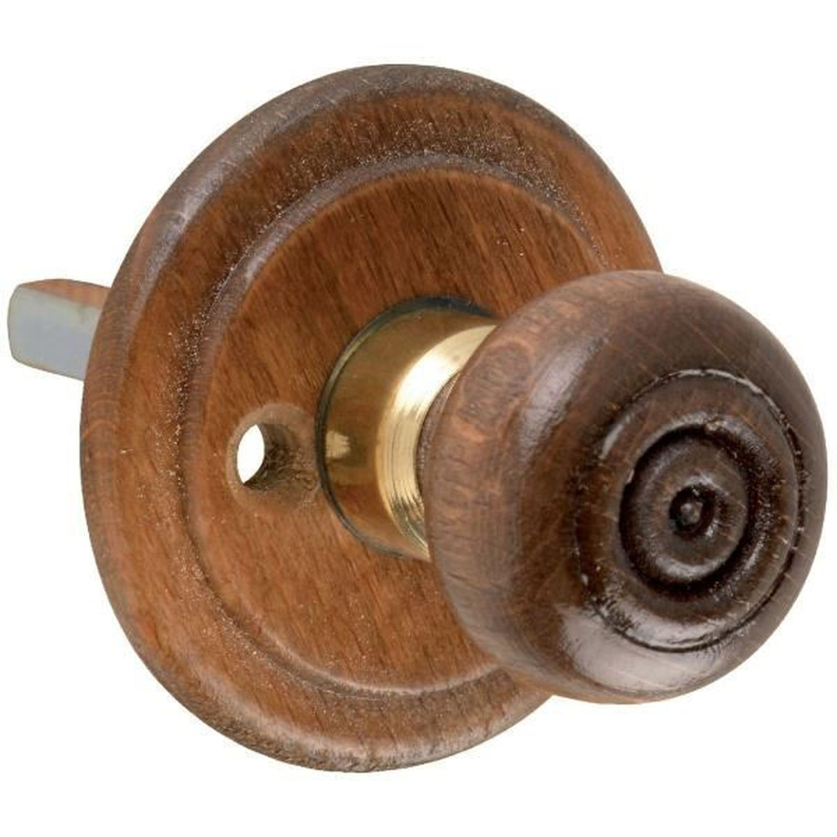Rosace en bois Noyer avec bouton de condamnation