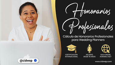 Cálculo de Honorarios Profesionales para Wedding Planner - Modalidad Online, Inscripciones Abiertas
