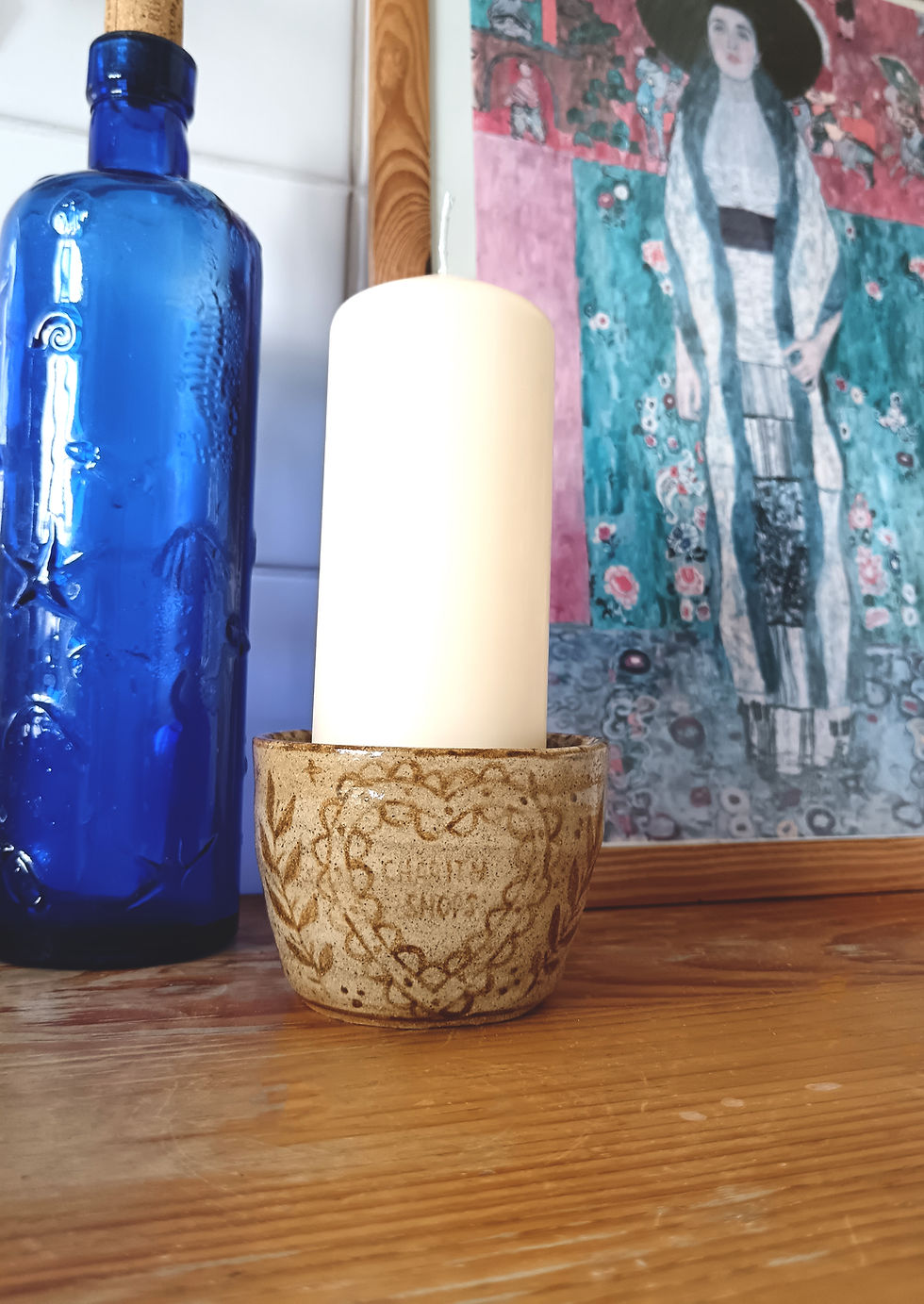Thumbnail: stoneware ceramic cup hand painted