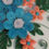 Thumbnail: 8" x 8" Blue with Peach Flowers