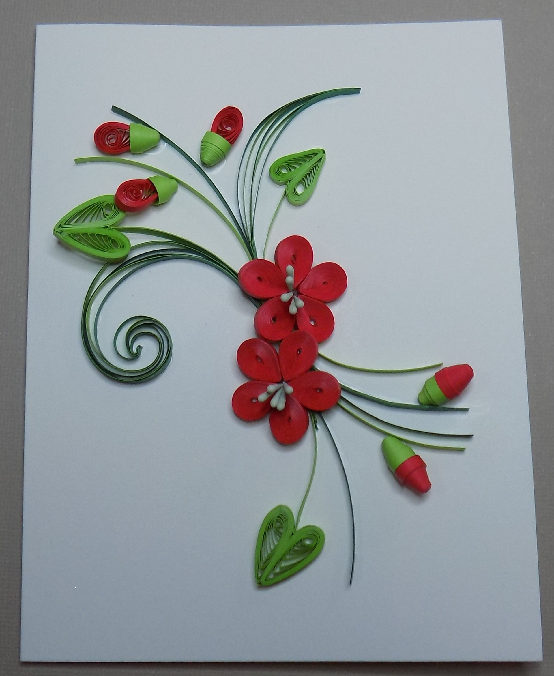 5"x6.5" Red Flowers