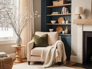 Leseecke im Modern-Traditional-Stil einrichten