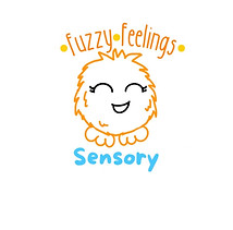 cute fuzzy monster logo on white background logo