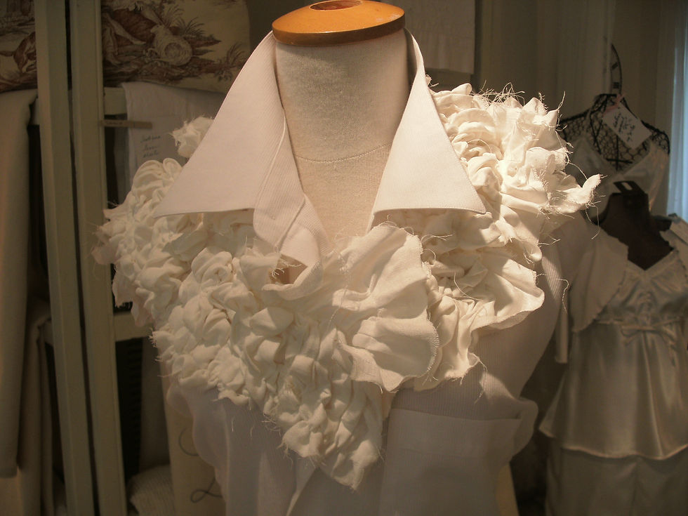 linen ruffle collar
