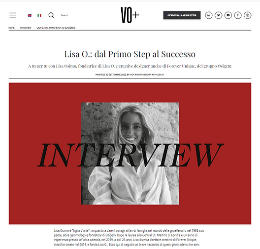 VO - intervista Lisa