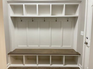 cubby in mudroom
