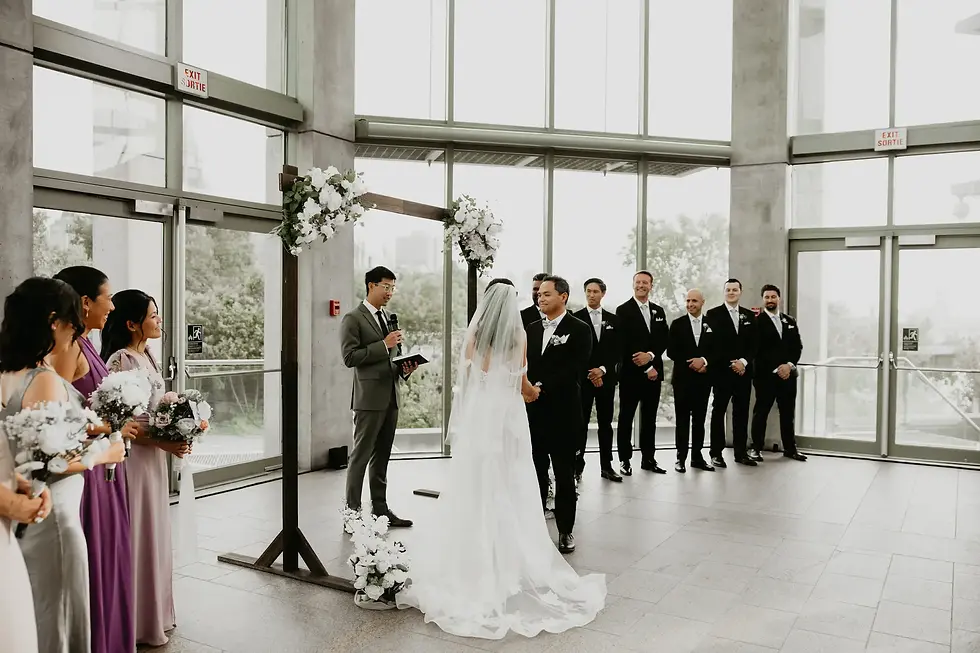 Beautifully coordinated wedding ceremony in Ottawa
