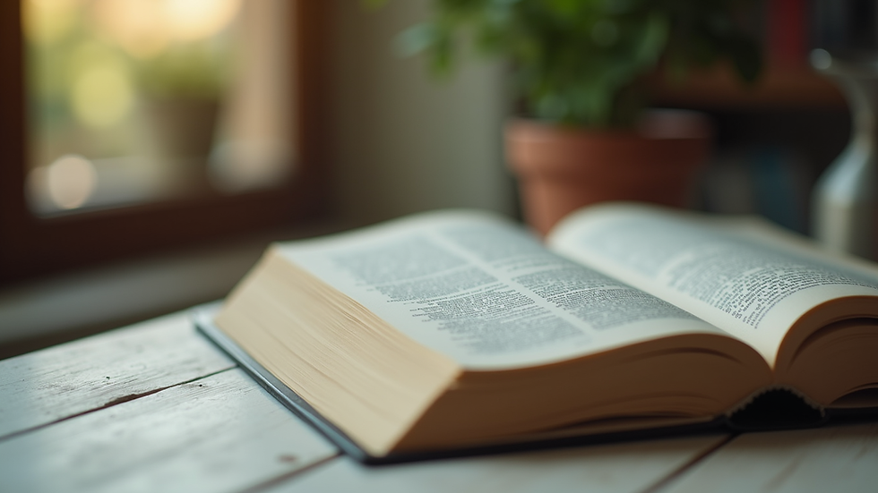 Close-up view of a biology textbook open on a table