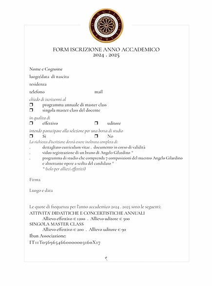 Modulo Iscrizione