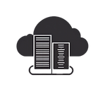 Cloud solutions, server, black icon.png