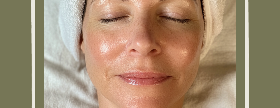 Close-up of mature client's radiant skin after a Hydro Peel treatment