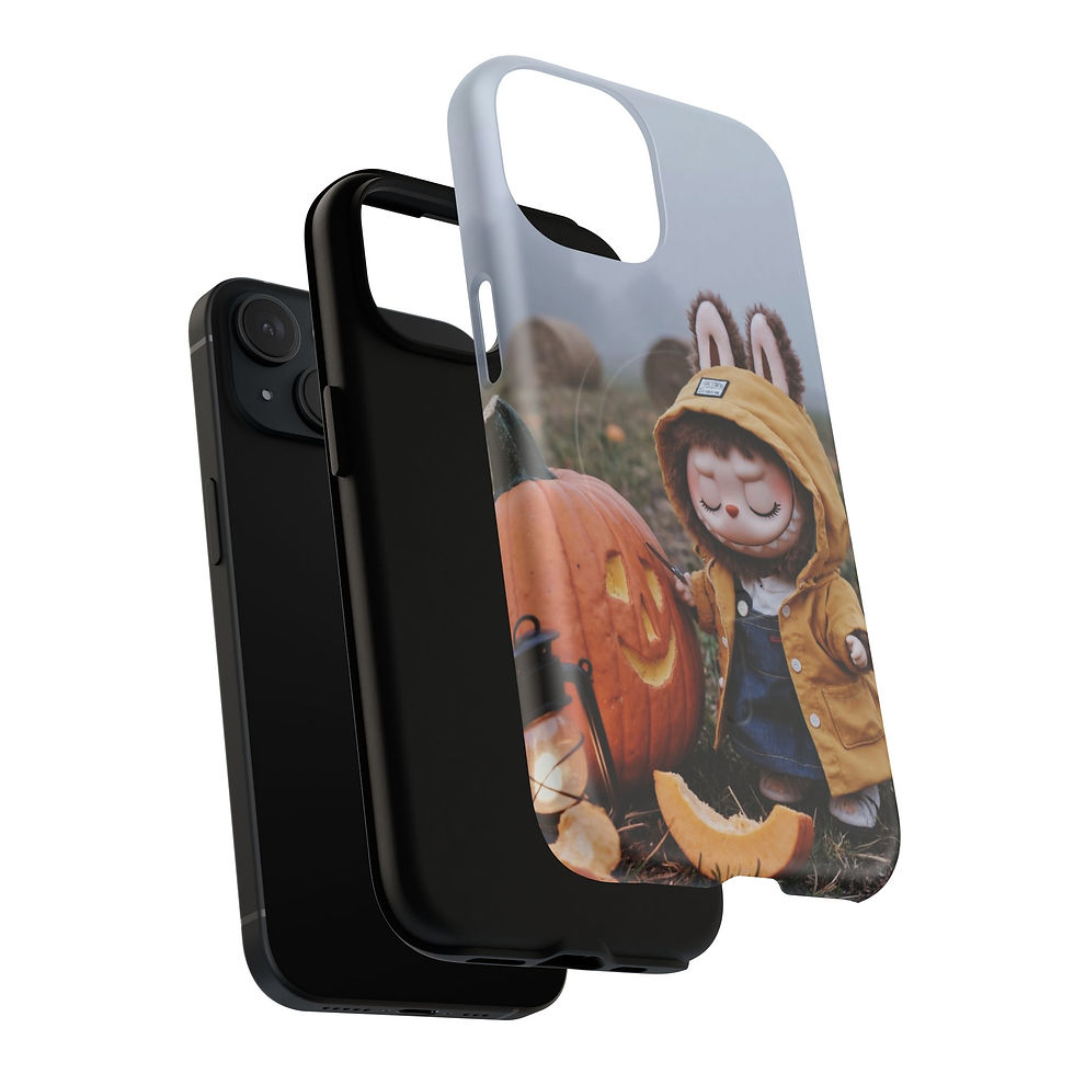 Thumbnail: Autumn/Fall Halloween Labubu with Jack-o'-Lantern Tough MagSafe® iPhone Case
