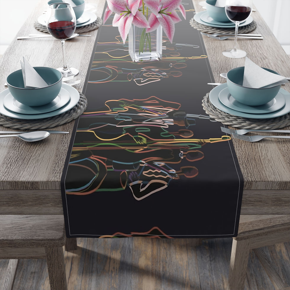 Thumbnail: Jazz Outline Table Runner, 16" × 72" and 16" × 90"