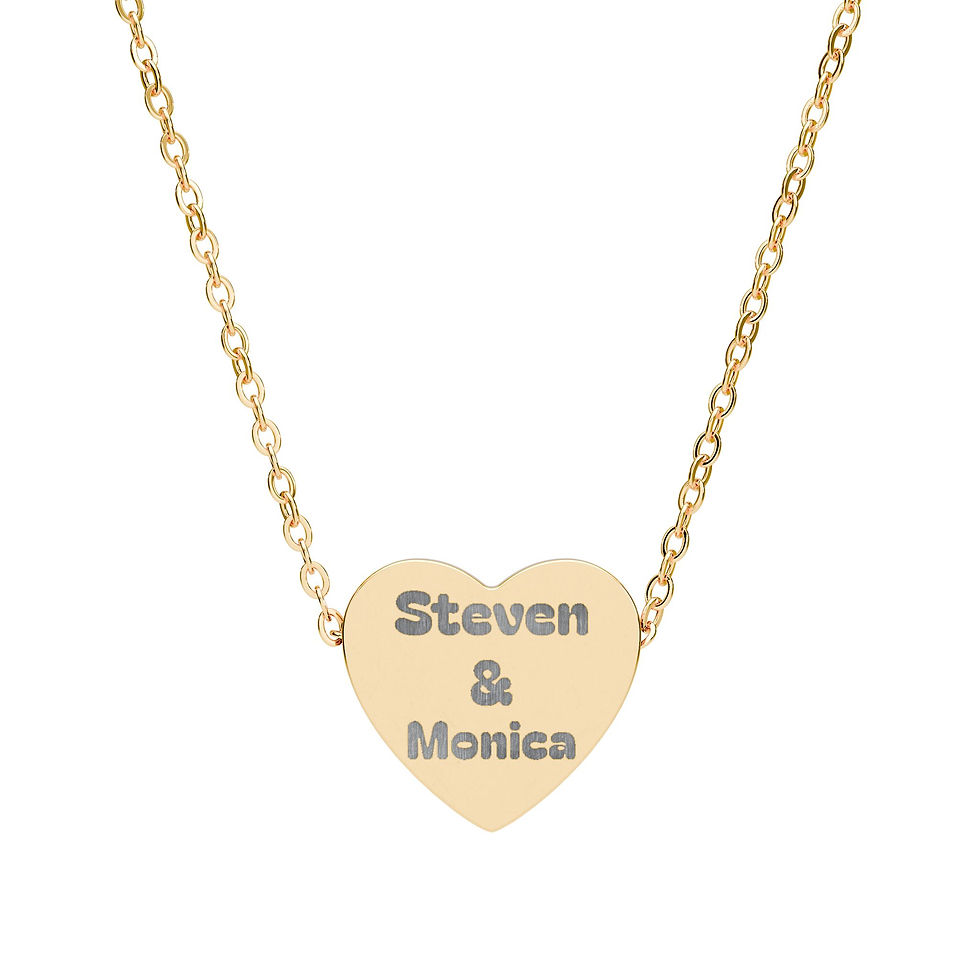 Thumbnail: Personalized Engraved Heart Necklace