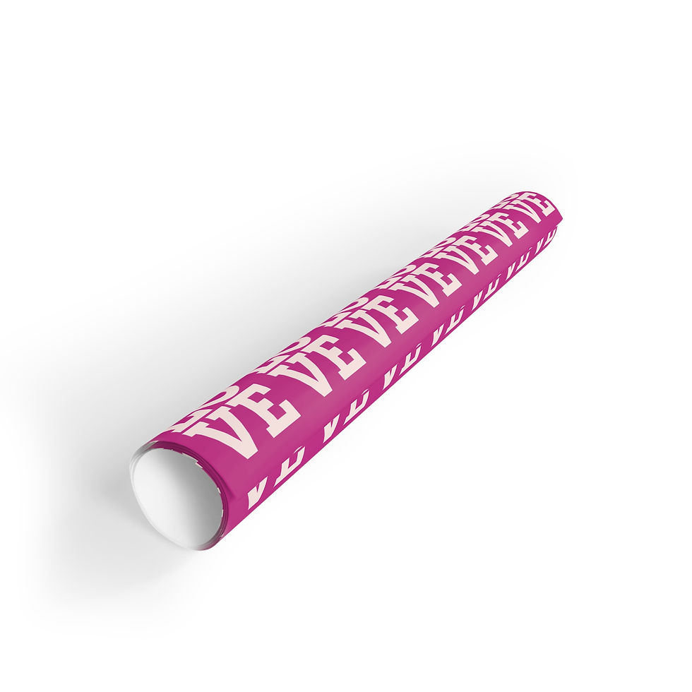 Thumbnail: LOVE Dark Pink Background Valentine's Satin Finish Gift Wrap Wrapping Paper Roll