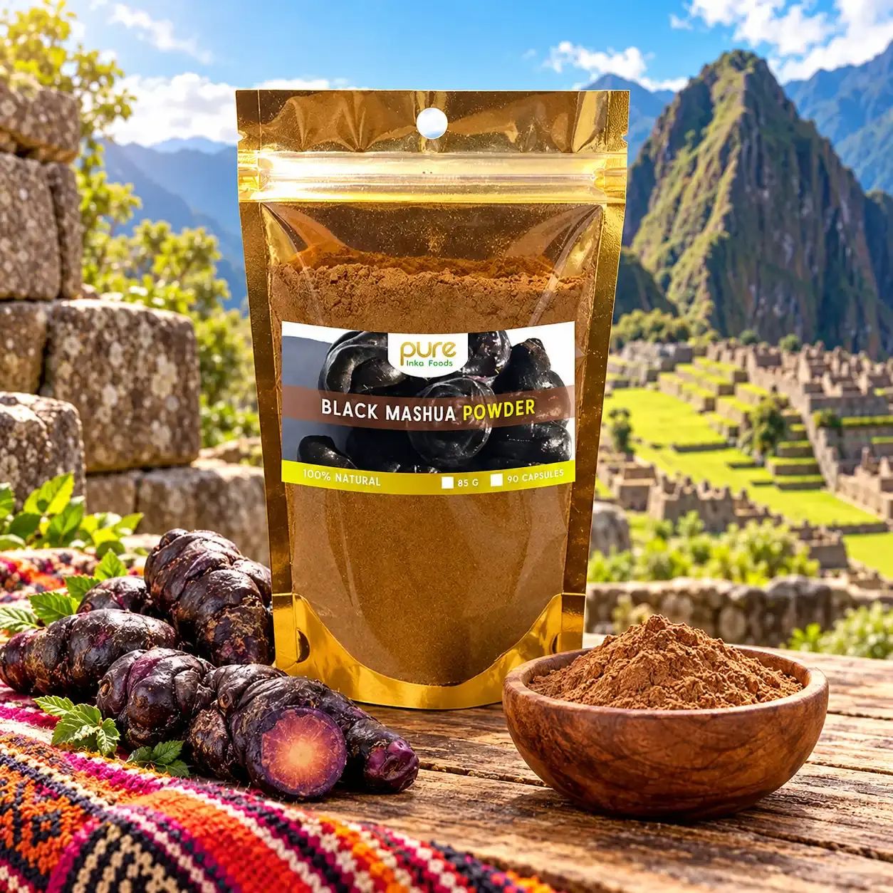 Black Mashua Powder - Andean Superfood | Ships Worldwide