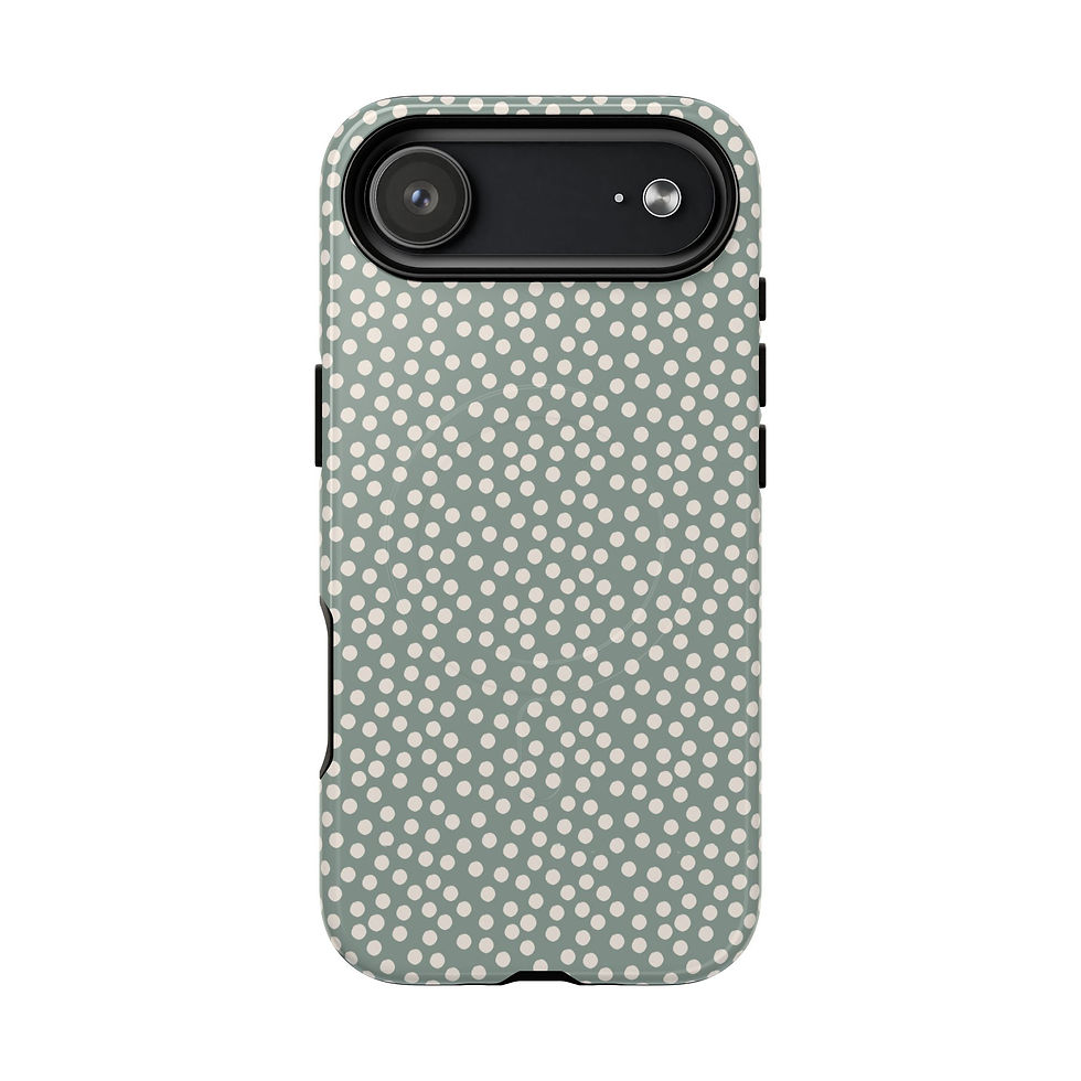 Thumbnail: Green Boho Dots Tough Magnetic iPhone Case